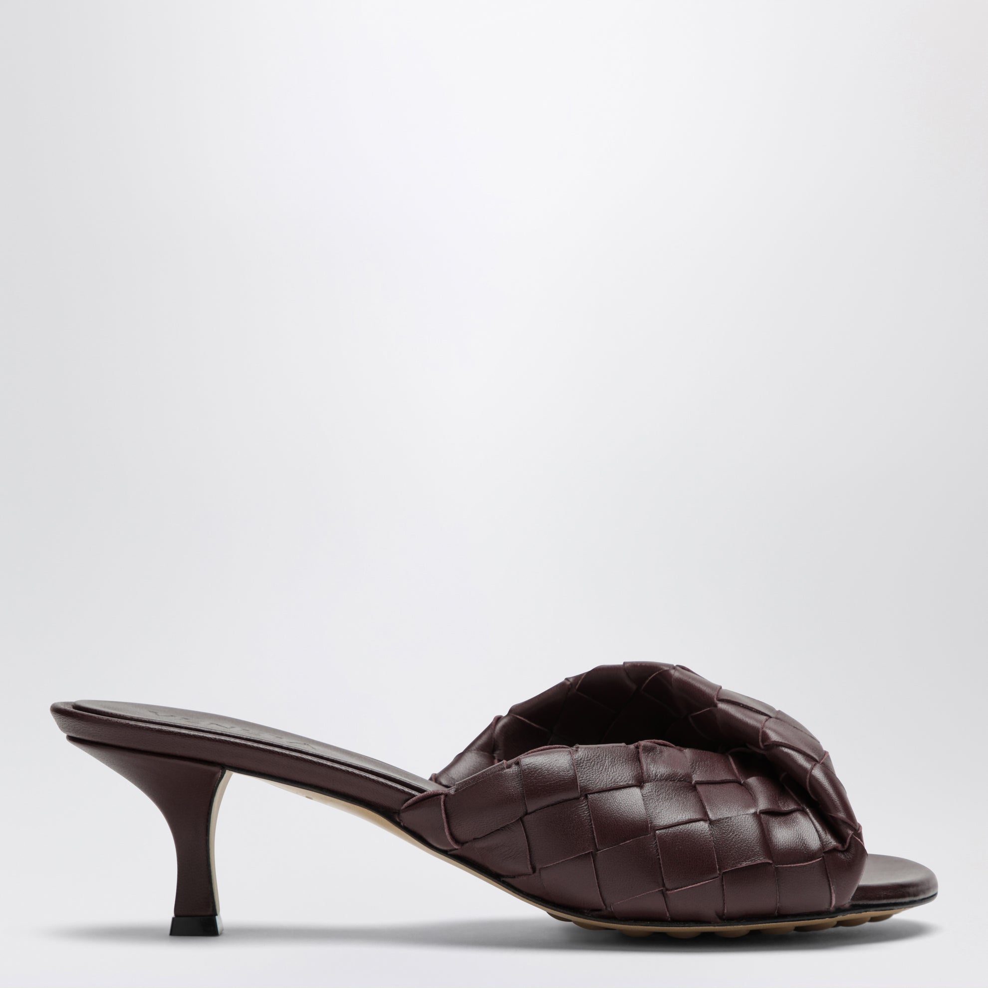 Dark mahogany Intrecciato Mule Blink sandals