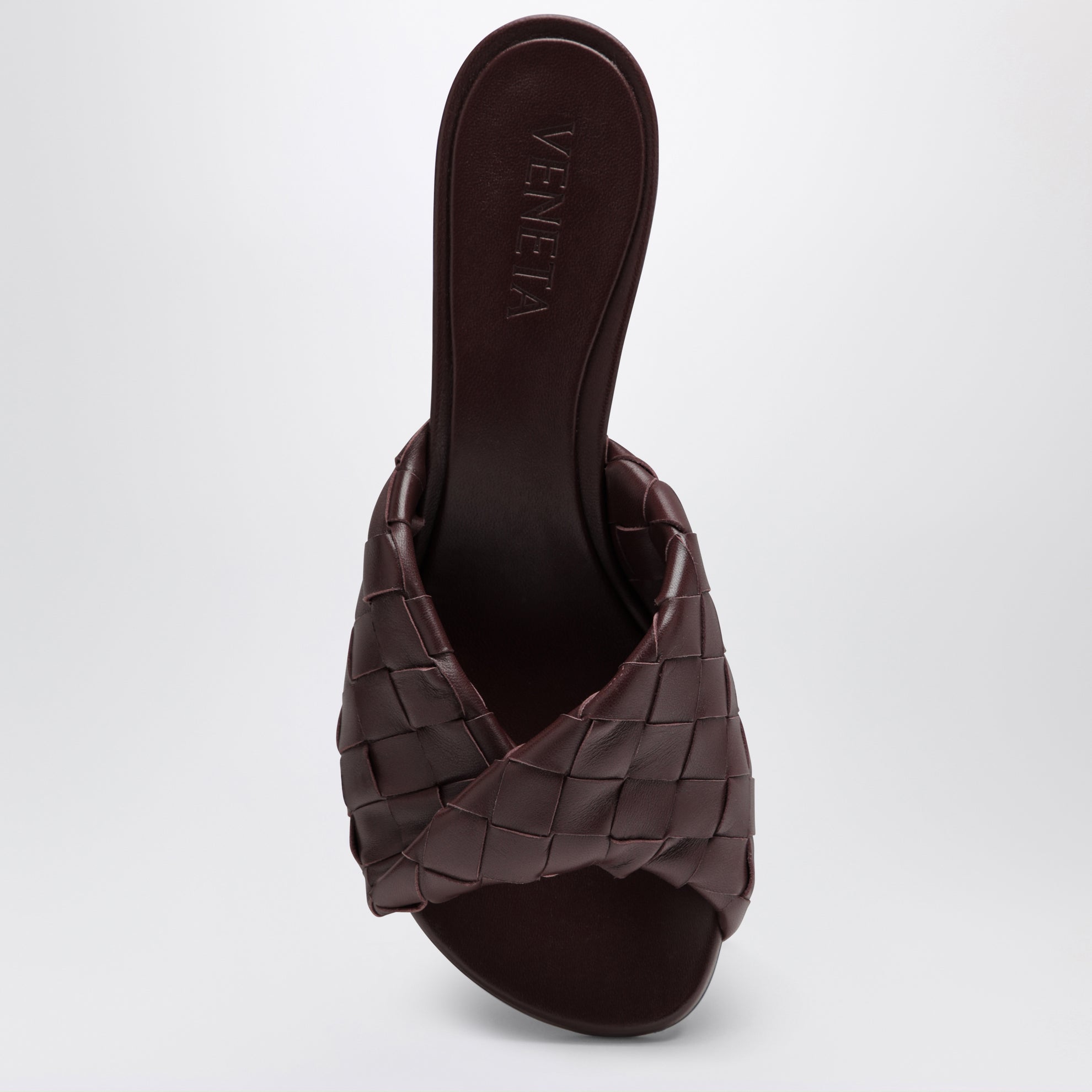 Dark mahogany Intrecciato Mule Blink sandals