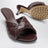 Dark mahogany Intrecciato Mule Blink sandals