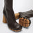 Bottine Shore marron foncé en cuir