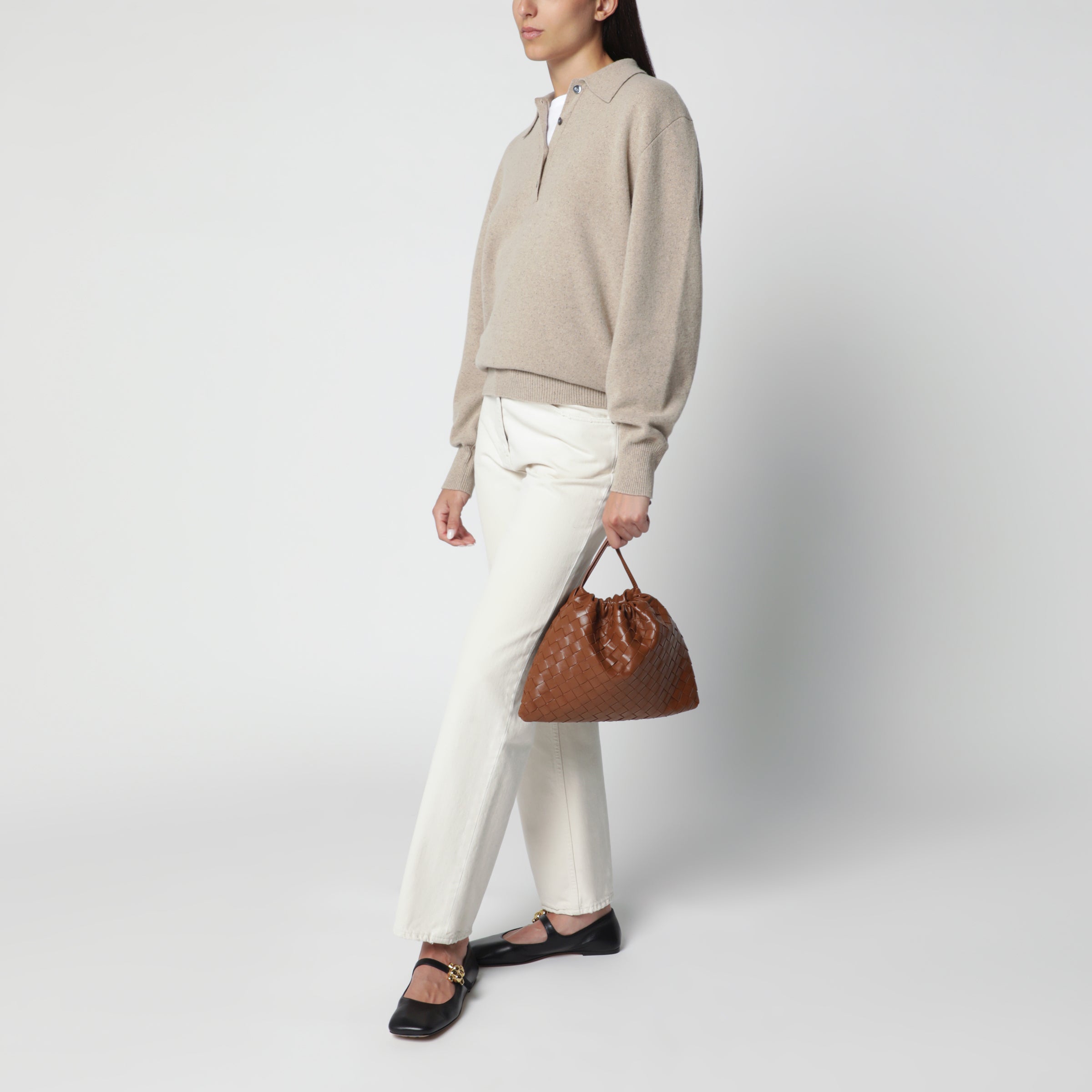 Bottega Veneta Medium Intrecciato Dustbag in Tannin leather