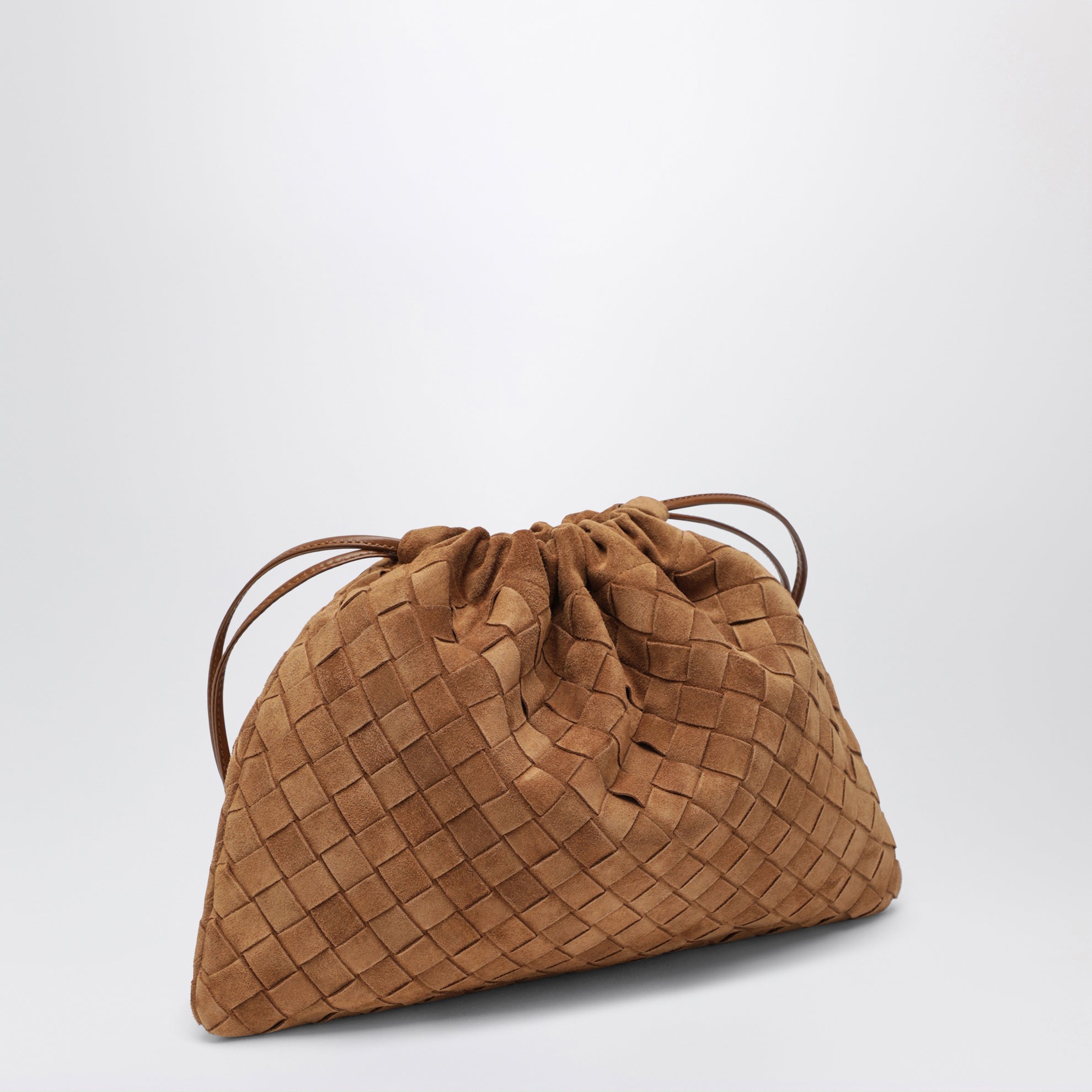 Dustbag en daim Intrecciato couleur ambre