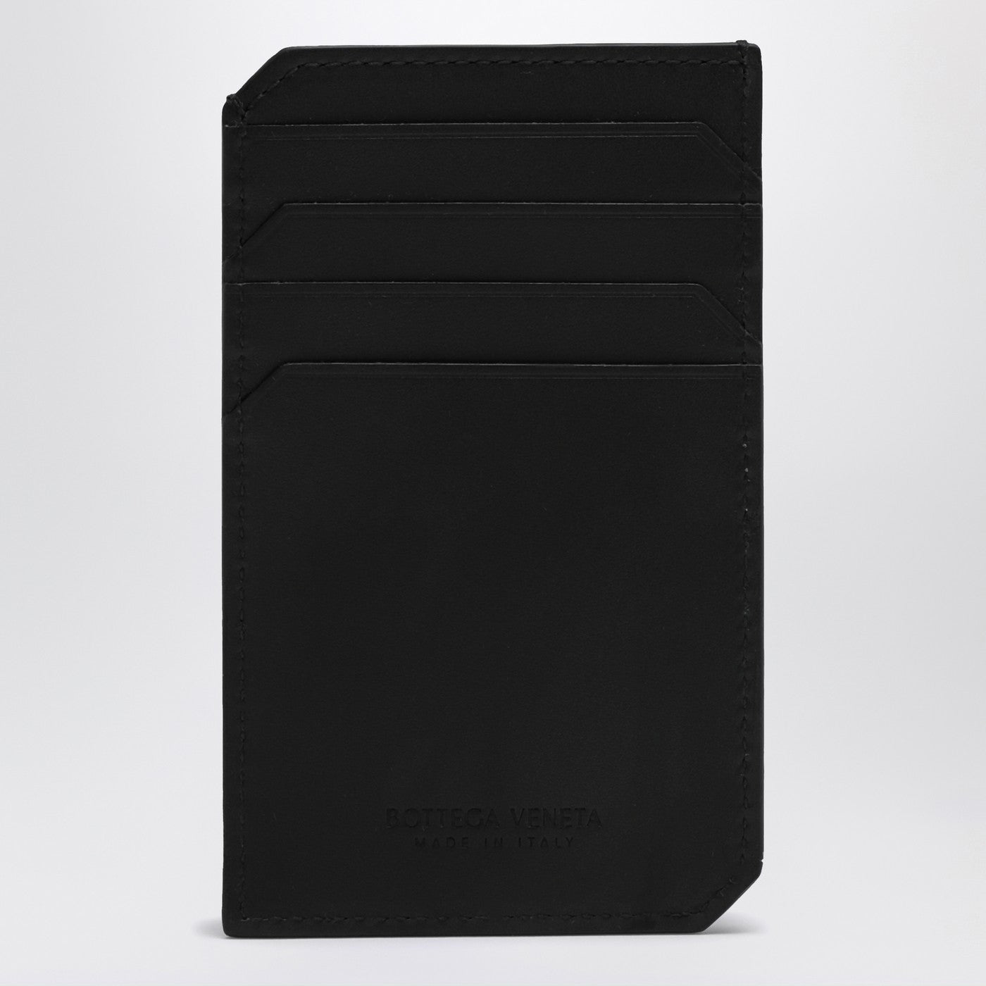 BOTTEGA VENETA Black Intrecciato vertical card holder | TheDoubleF