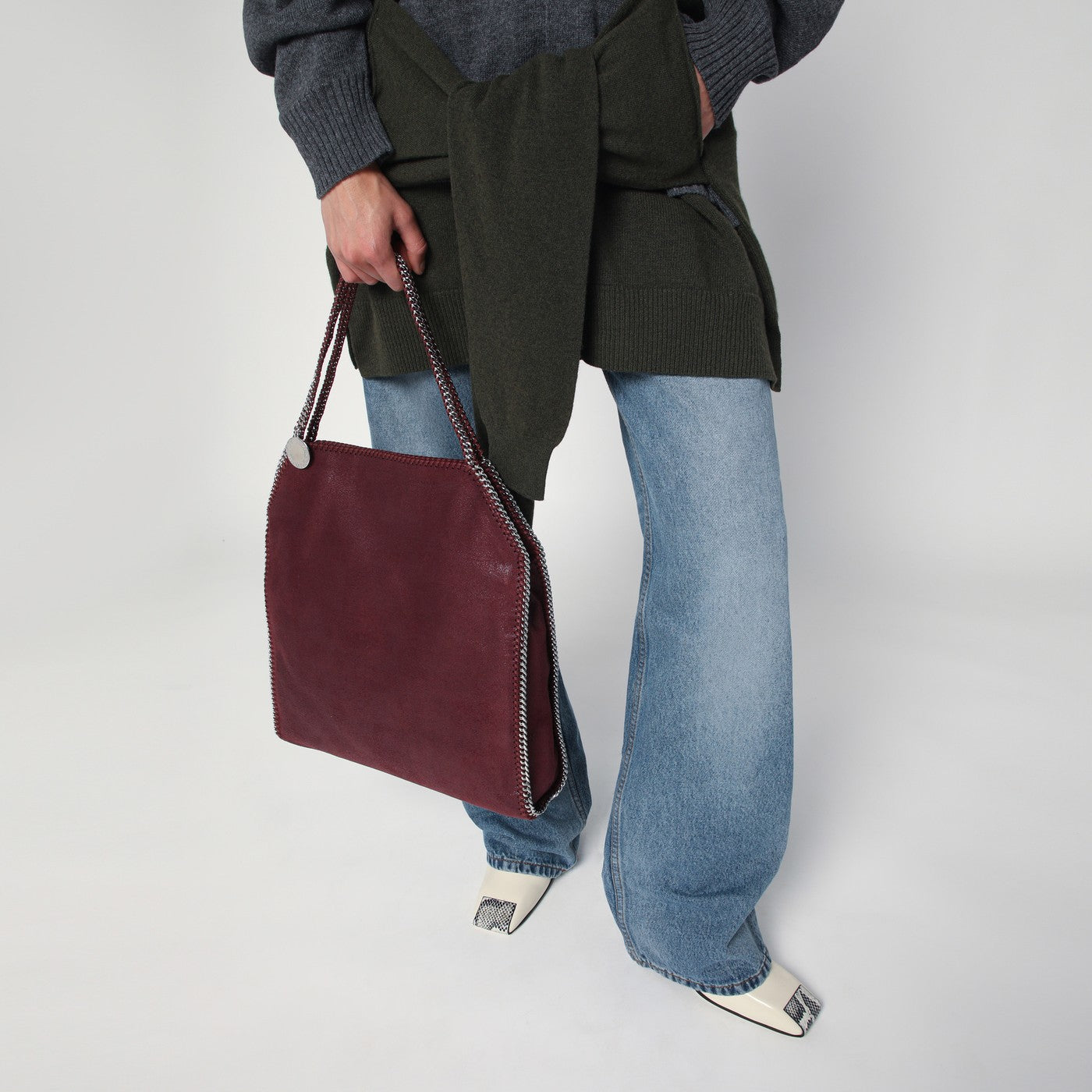 Sac Tote Baby Bella grand format couleur prune