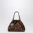 Mini sac Falabella à cordon de serrage en velours léopard