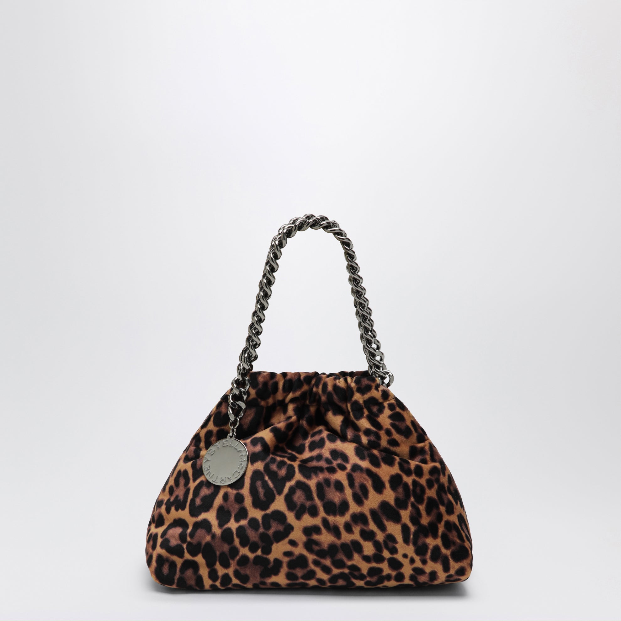 Falabella Mini Beuteltasche aus Leoparden-Samt