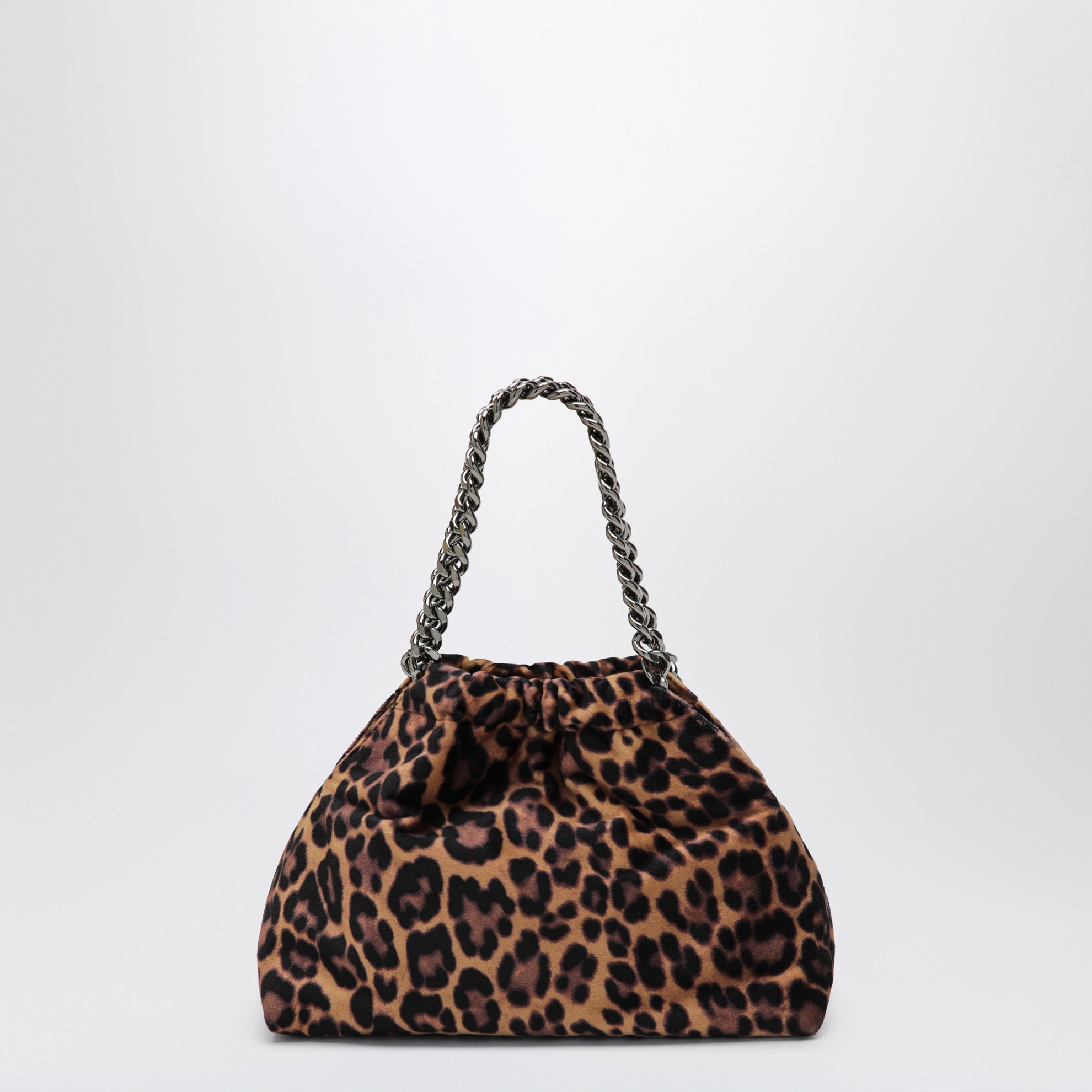 Falabella Mini Beuteltasche aus Leoparden-Samt