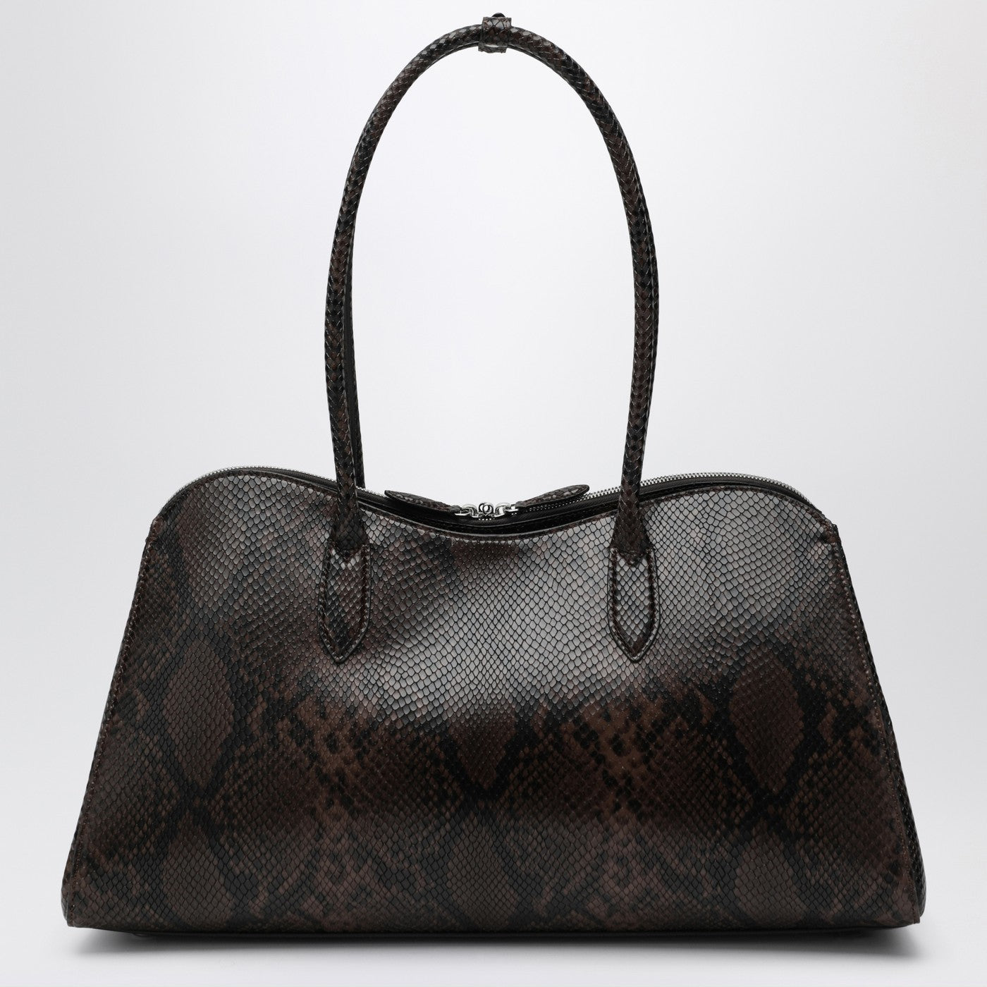 Stella McCartney Espresso snake-effect Ryder tote bag | TheDoubleF