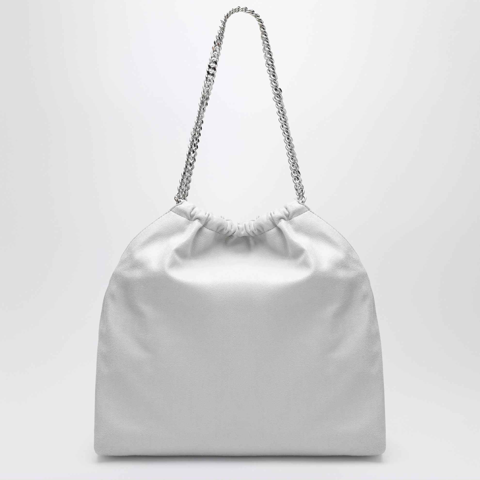 Pearl grey Falabella tote bag