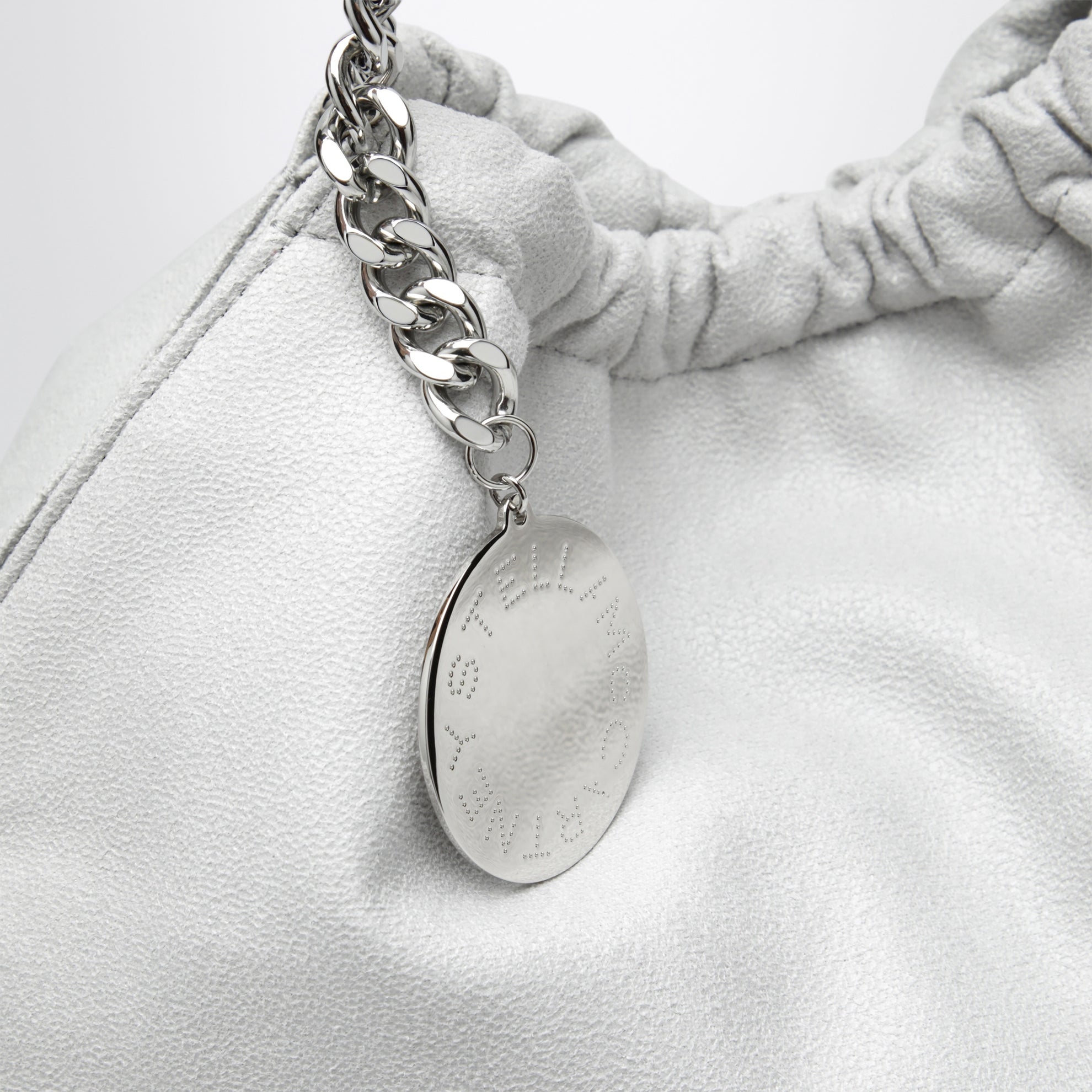 Pearl grey Falabella tote bag