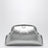 Silberne metallische gepolsterte Falabella Clutch