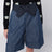 Denim bermuda shorts with oversized bow