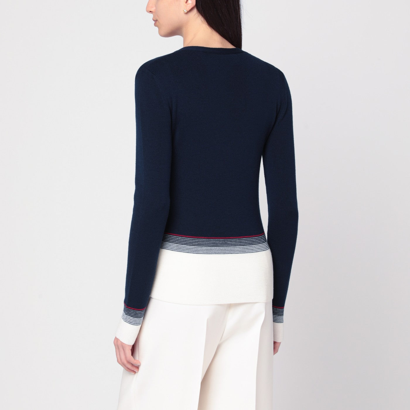 Cardigan con ricamo Chez Valentino in lana
