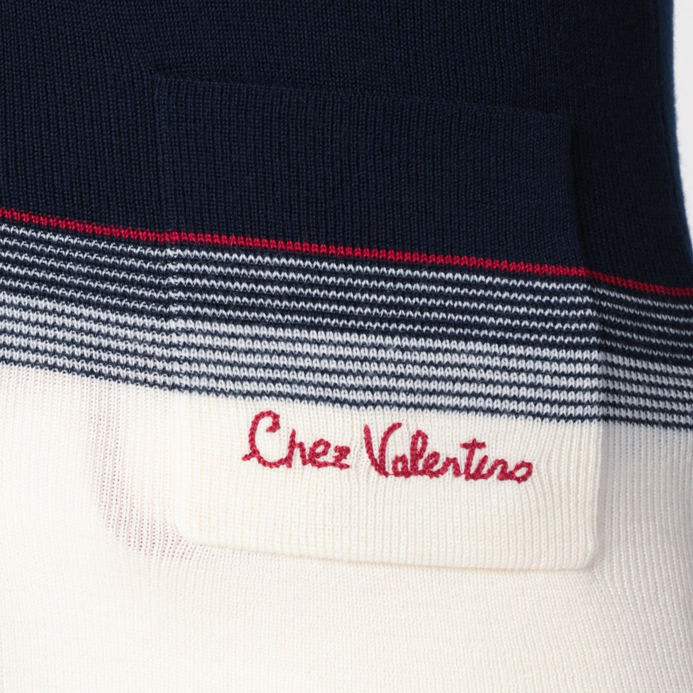 Cardigan con ricamo Chez Valentino in lana
