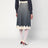 Blue/ivory silk skirt