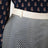 Blue/ivory silk skirt