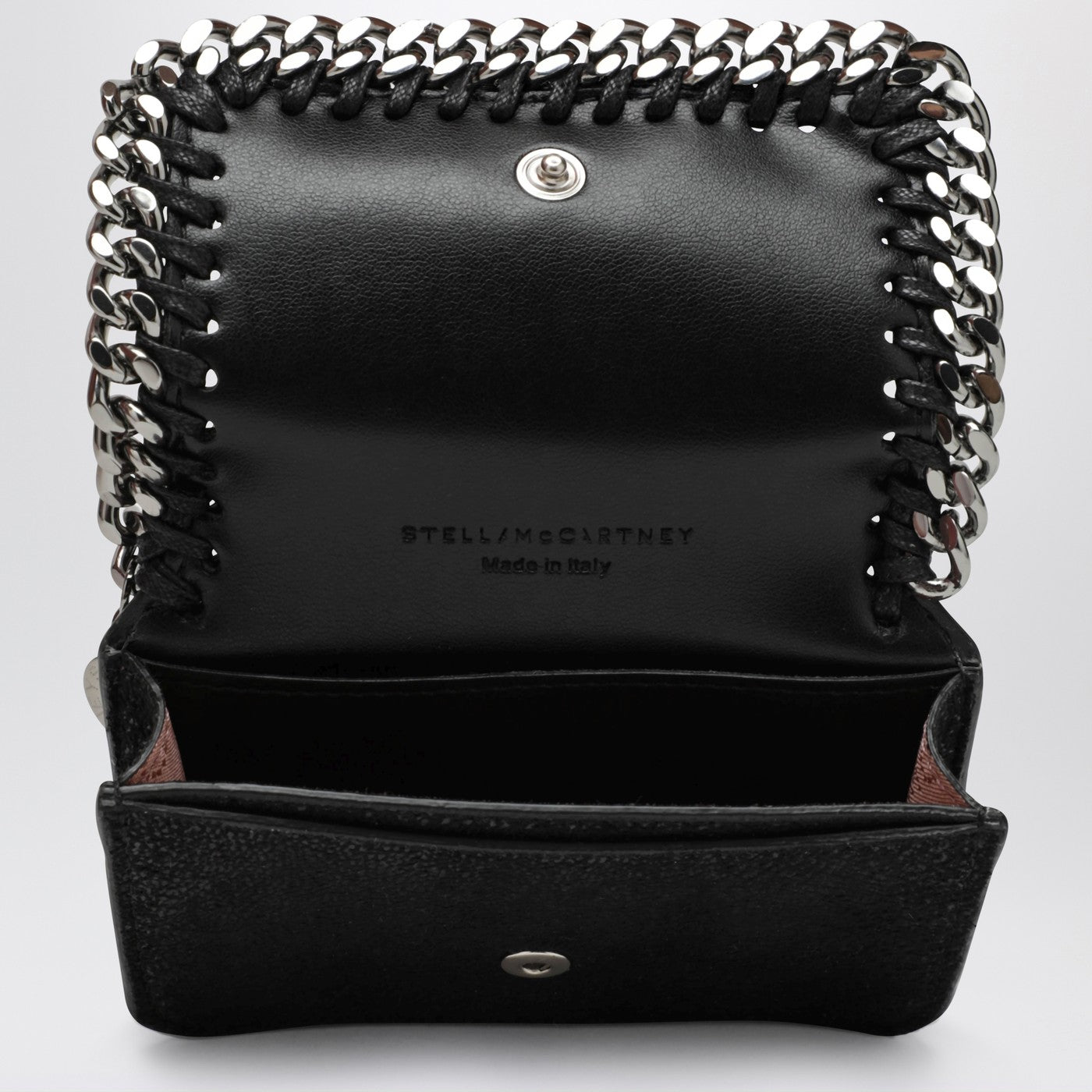 Falabella flap card holder black
