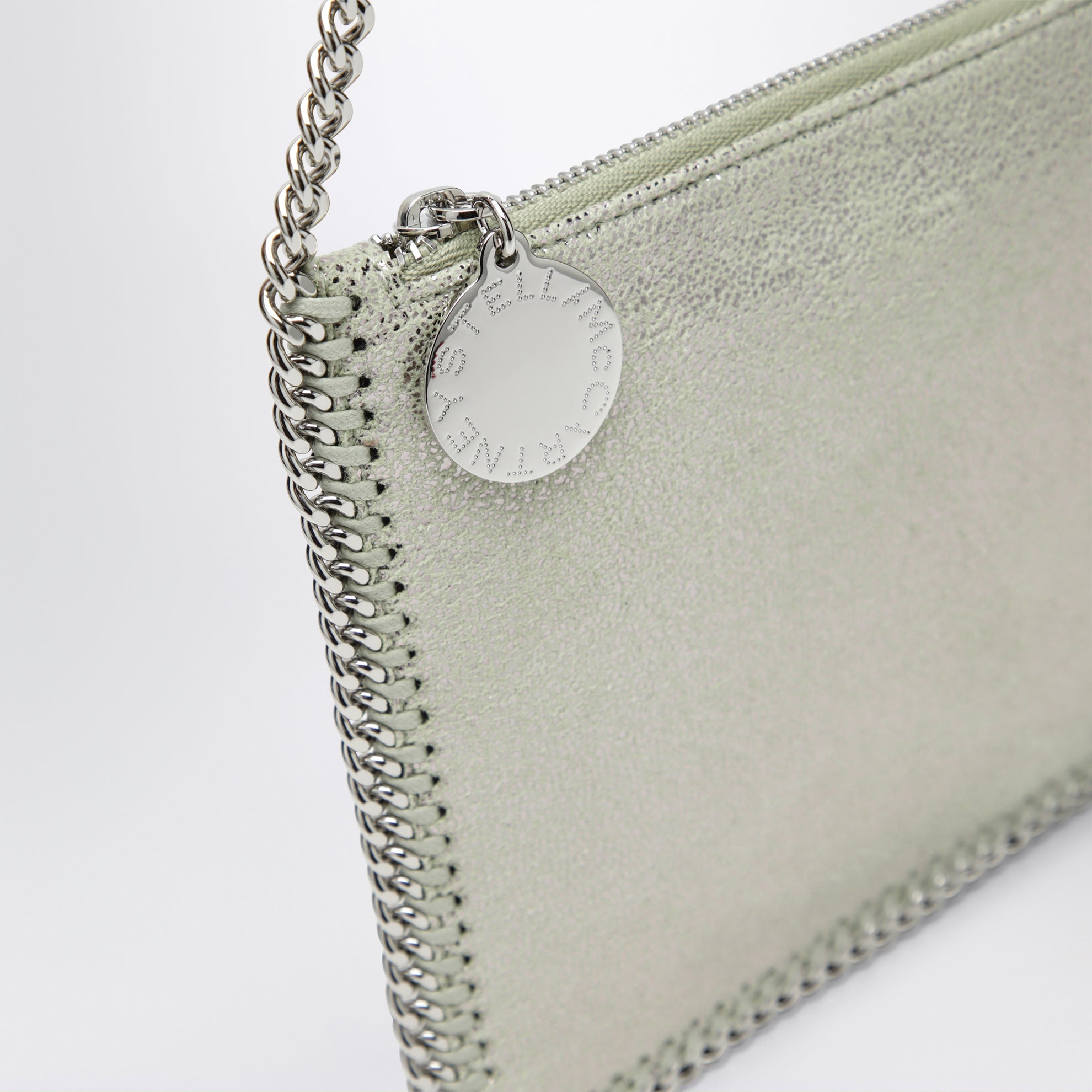 Light lime green mini Falabella shoulder bag
