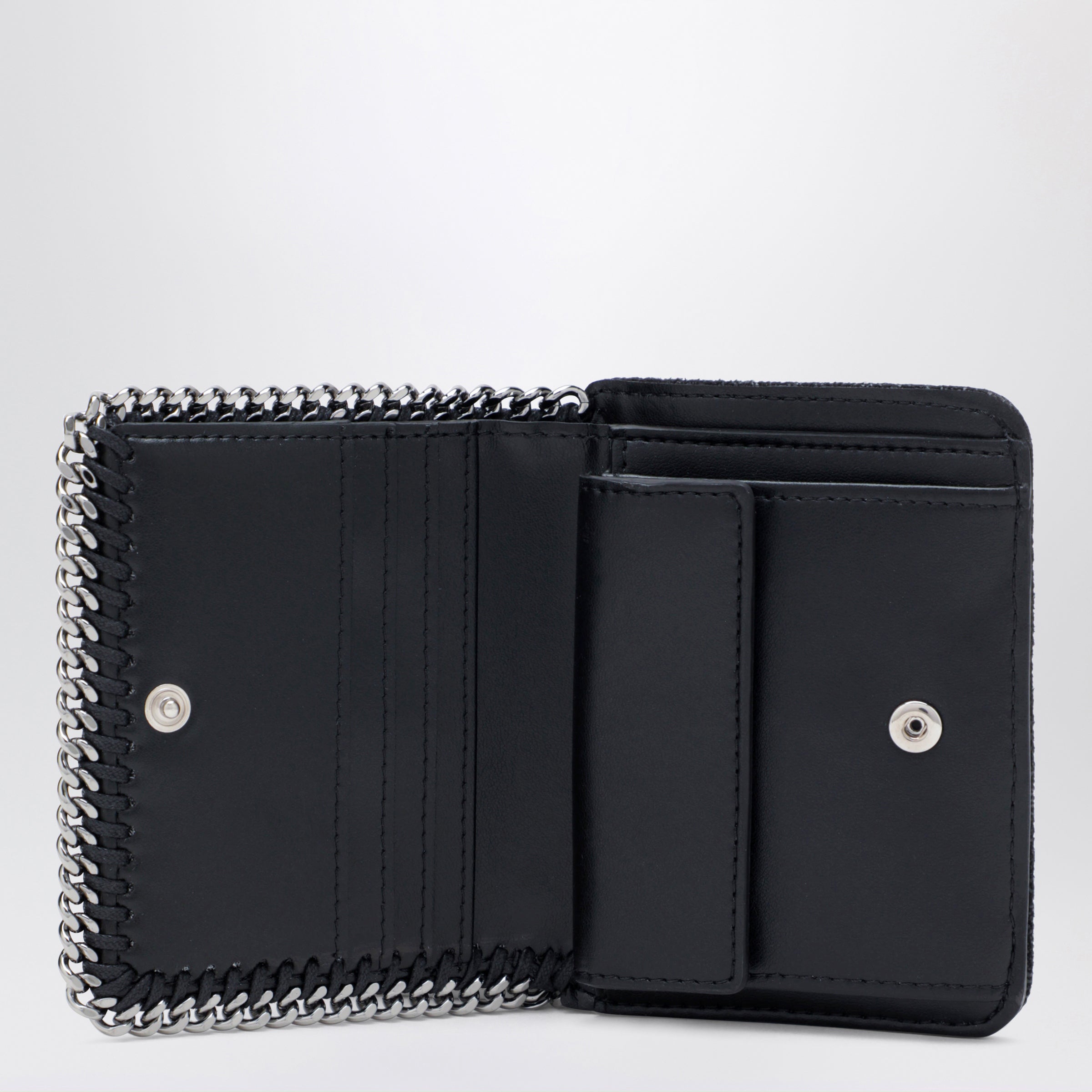 Stella McCartney Falabella bi-fold wallet in black | TheDoubleF