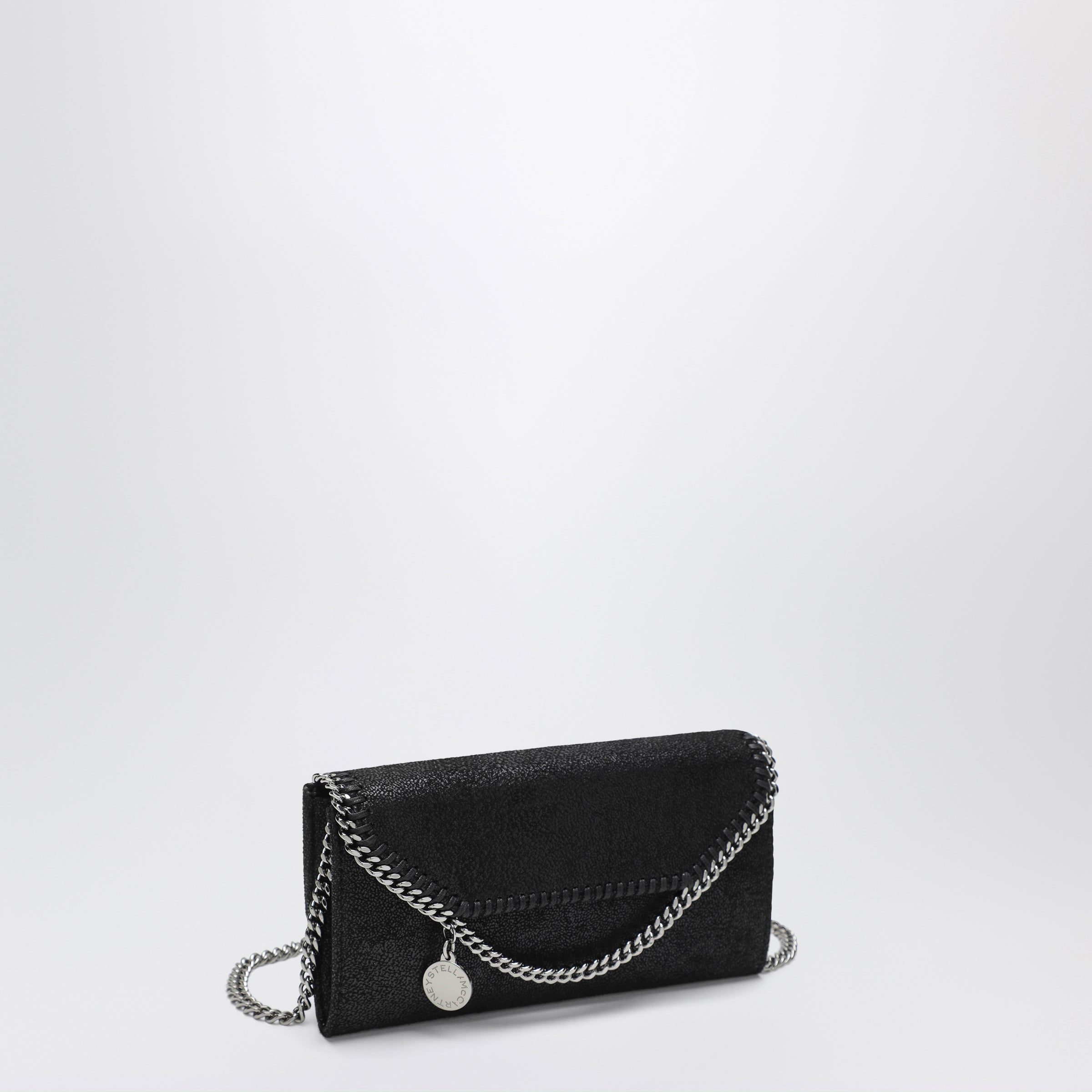 Stella McCartney Falabella black crossbody wallet | TheDoubleF