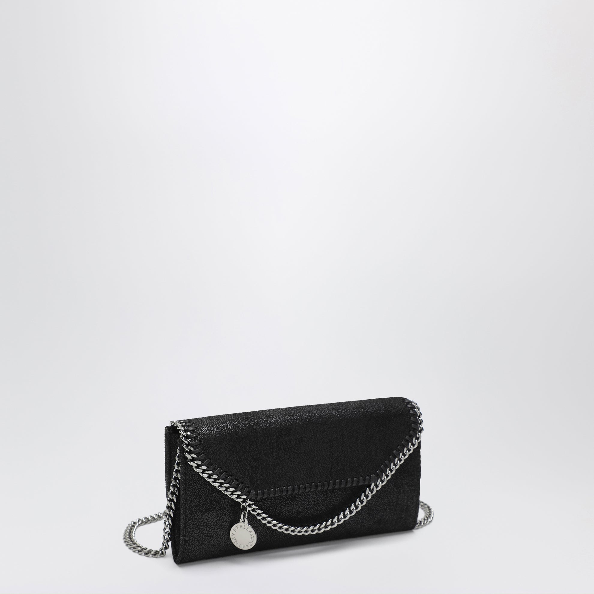 Falabella schwarze Crossbody-Geldbörse