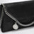 Falabella schwarze Crossbody-Geldbörse