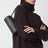 Chocolate brown Logo bowling bag in faux leather