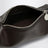 Chocolate brown Logo bowling bag in faux leather