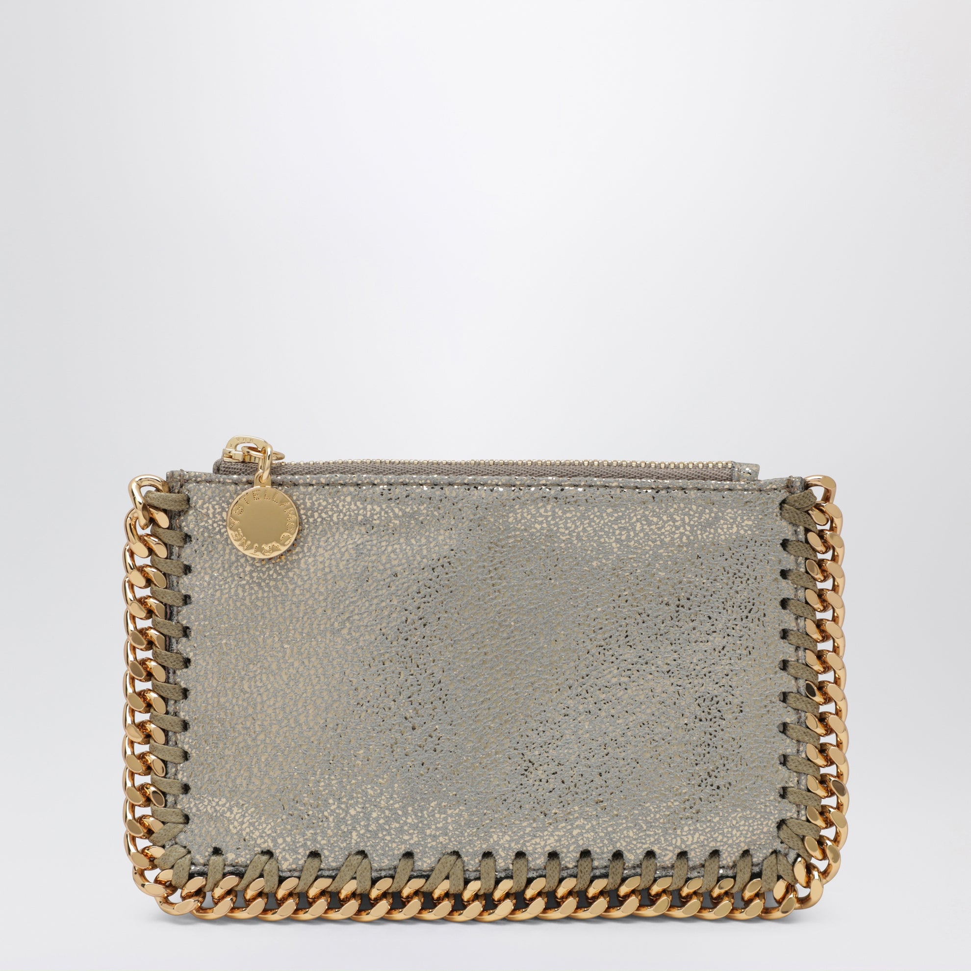 Falabella Kartenetui in Metallic-Pyrit