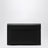 VLogo Signature grained calfskin clutch in black