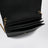 VLogo Signature grained calfskin clutch in black