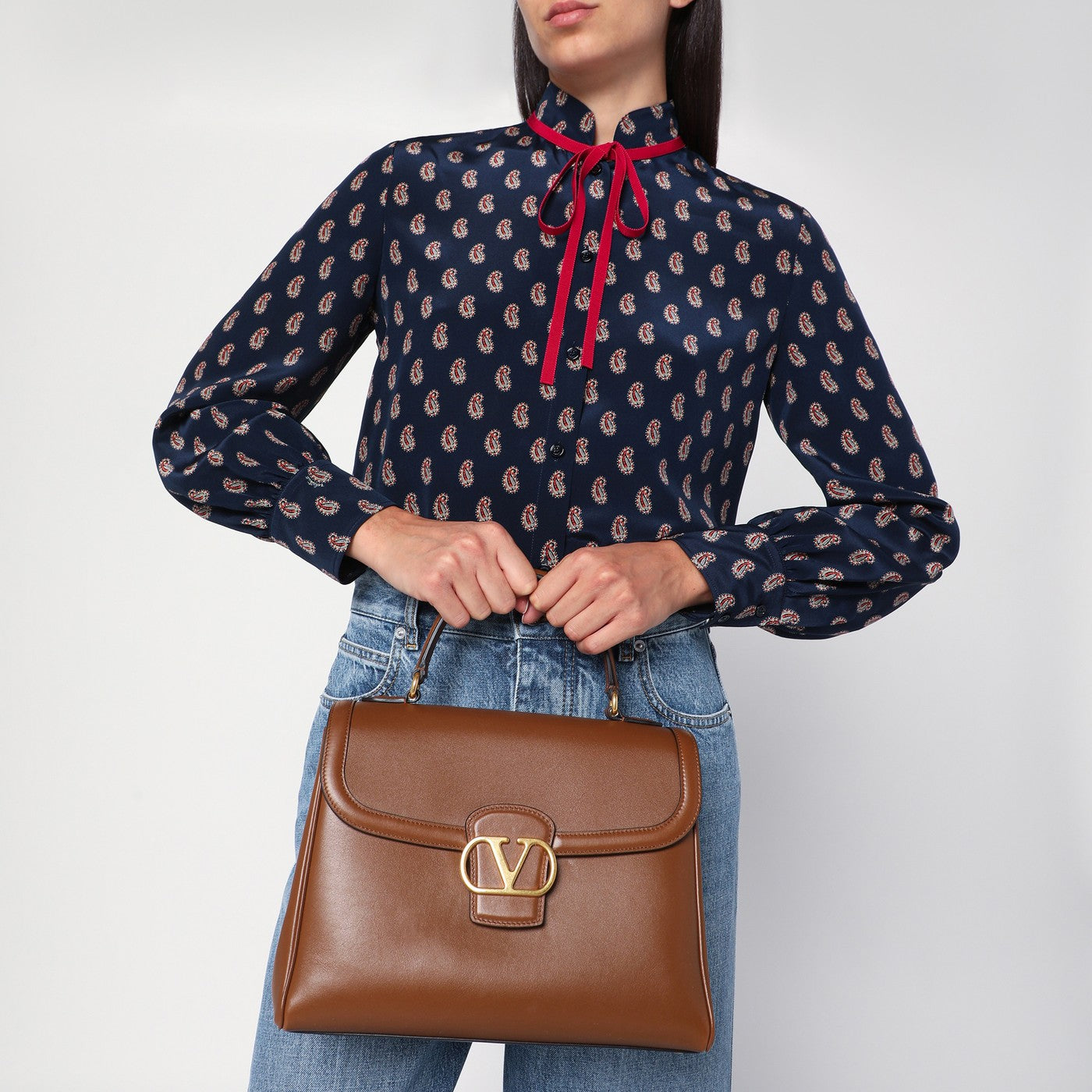 Large shoulder bag 9TO5 tobacco
