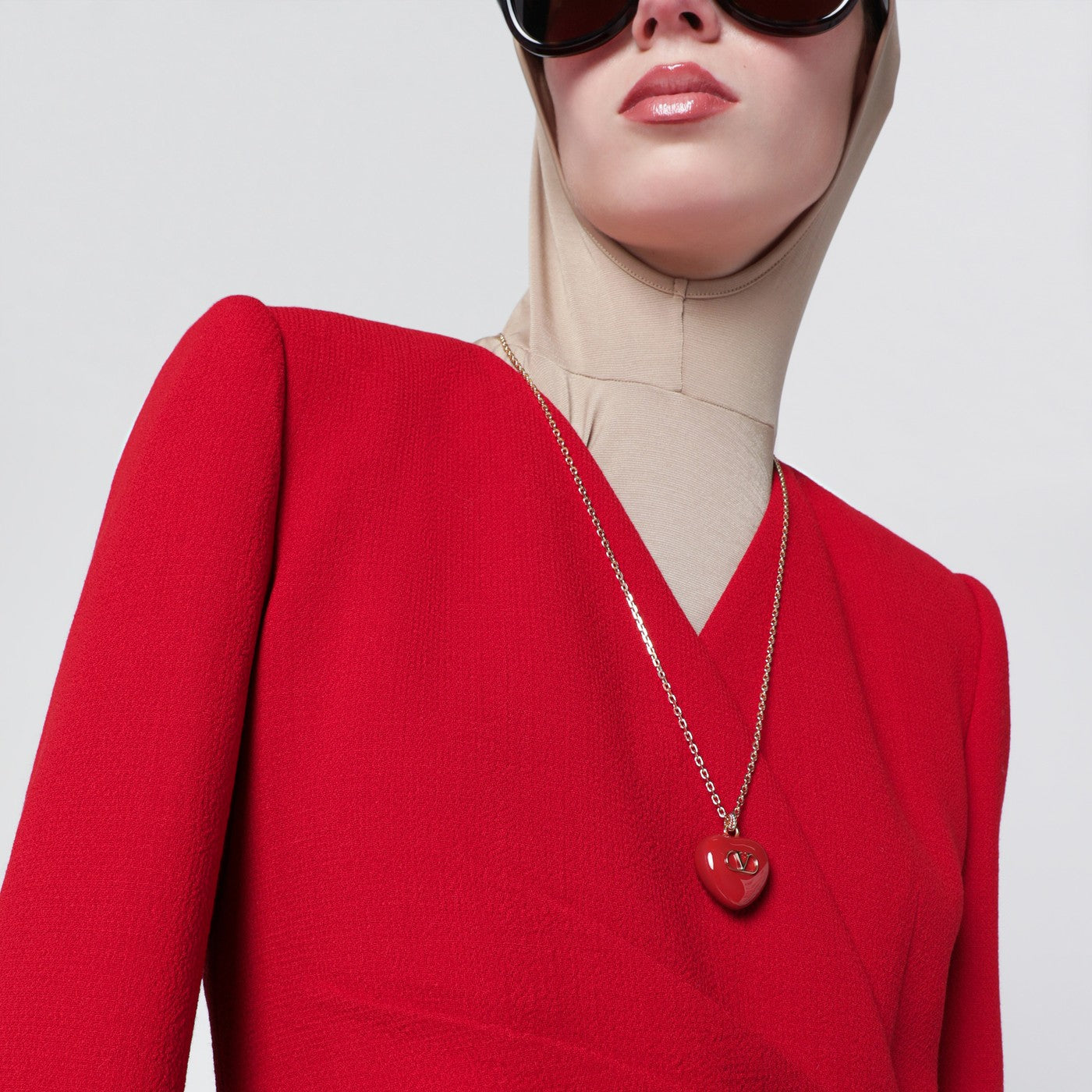 VALENTINO ハート型ネックレス レッド Valentino Garavani Coeur Royal red necklace | TheDoubleF