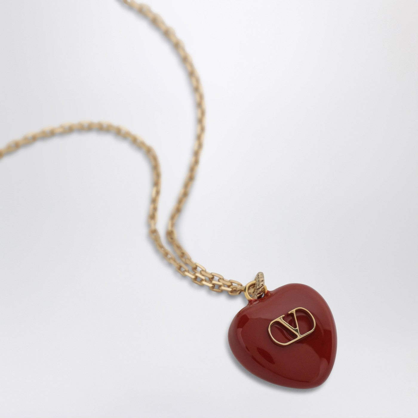 VALENTINO ハート型ネックレス レッド Valentino Garavani Coeur Royal red necklace | TheDoubleF