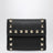 Portafoglio Trifold Rockstud in vitello granato nero