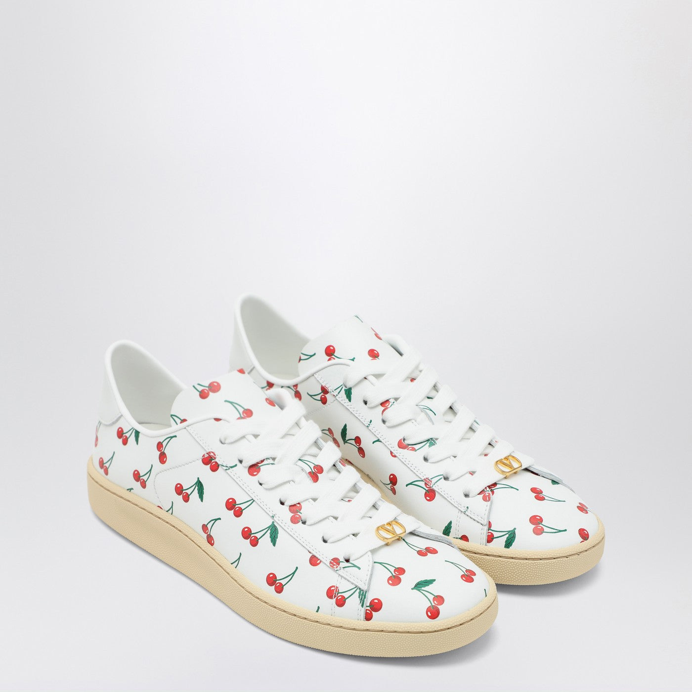 Royco Sneakers white with Cherryfic pattern