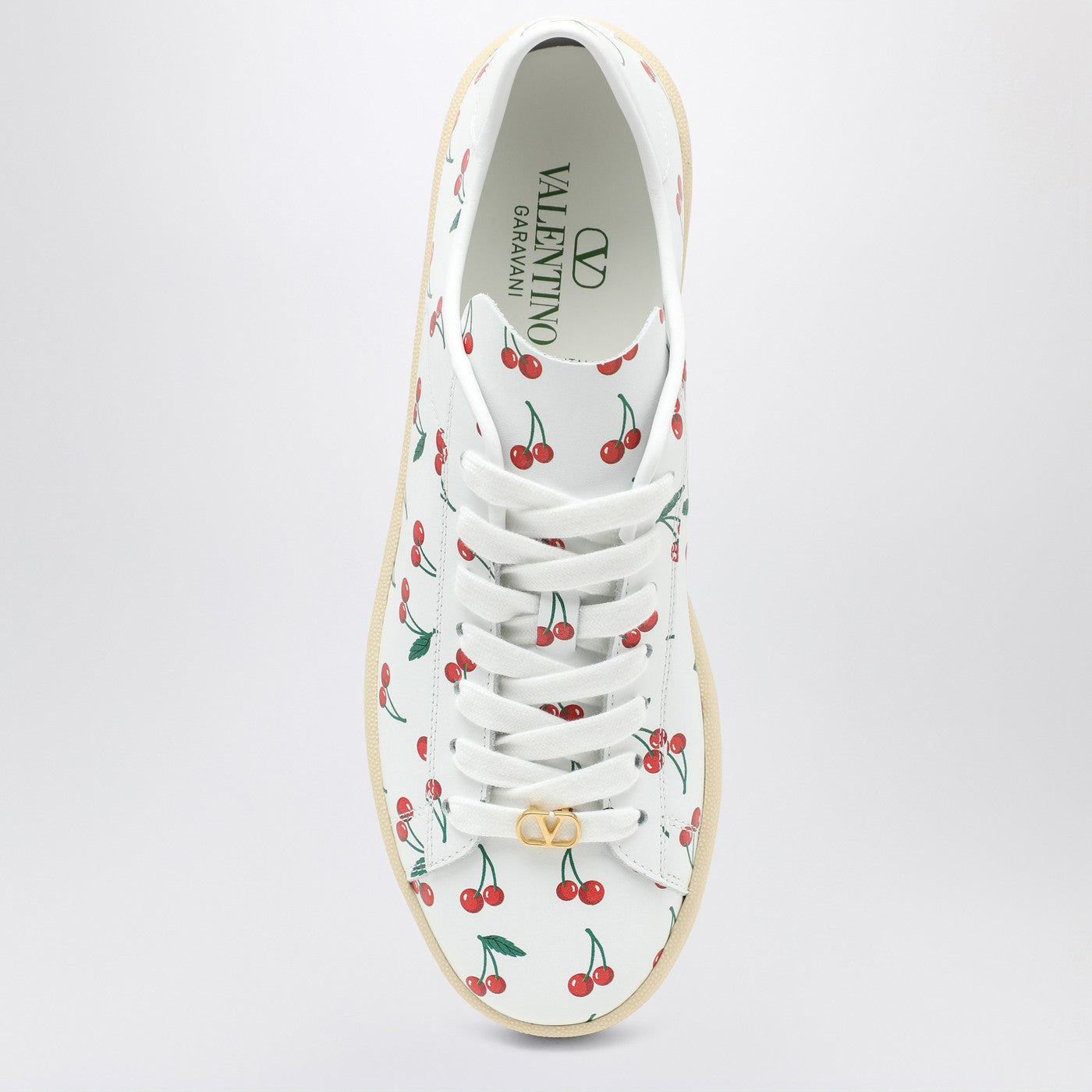 Royco Sneakers white with Cherryfic pattern