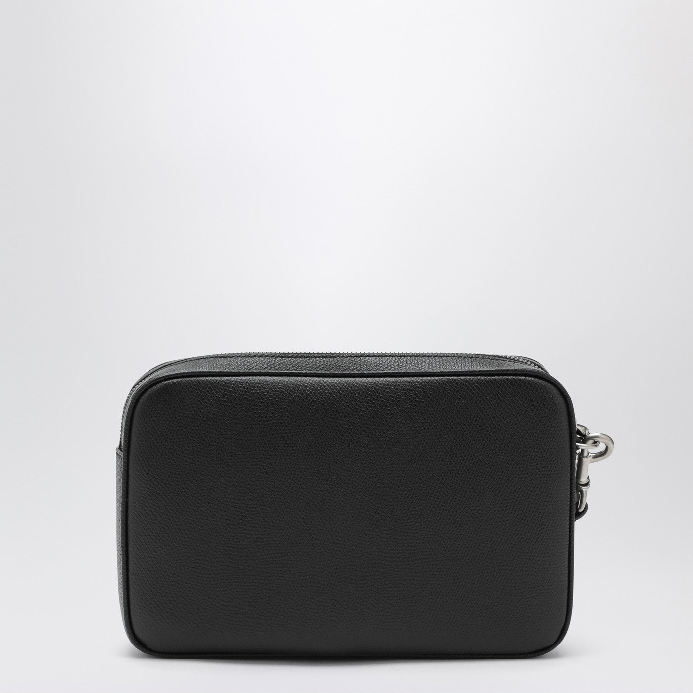 Vlogo Signature clutch black in grained calfskin
