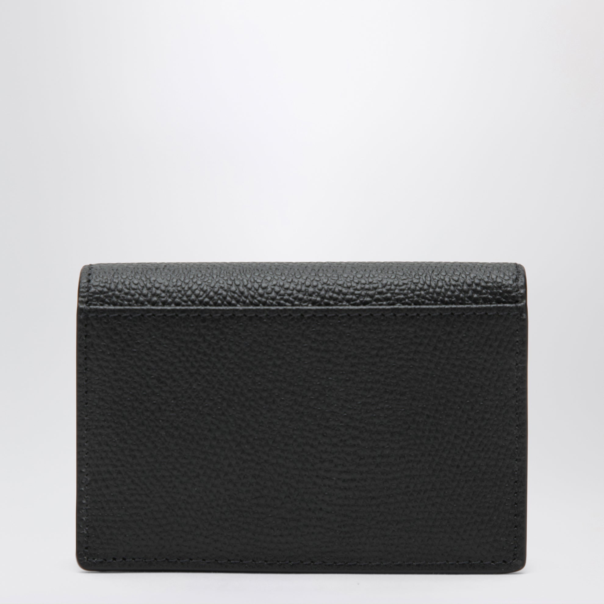 VLogo bifold card wallet in black leather