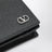 VLogo bifold card wallet in black leather