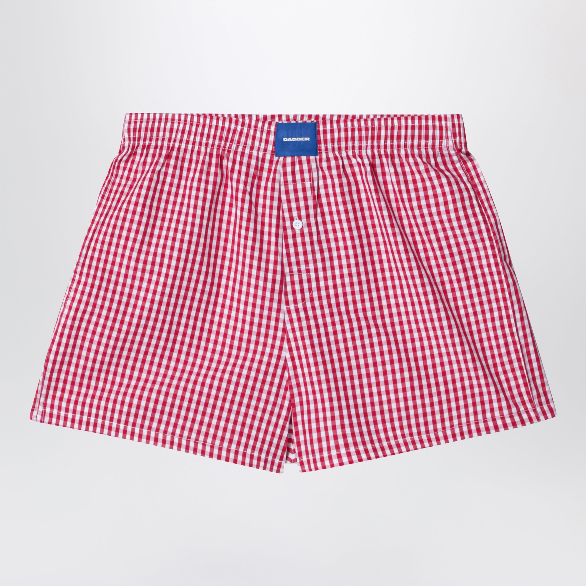 Boxer à carreaux gingham rouge/blanc
