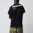 T-shirt noir délavé avec imprimé logo