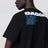 T-shirt noir délavé avec imprimé logo