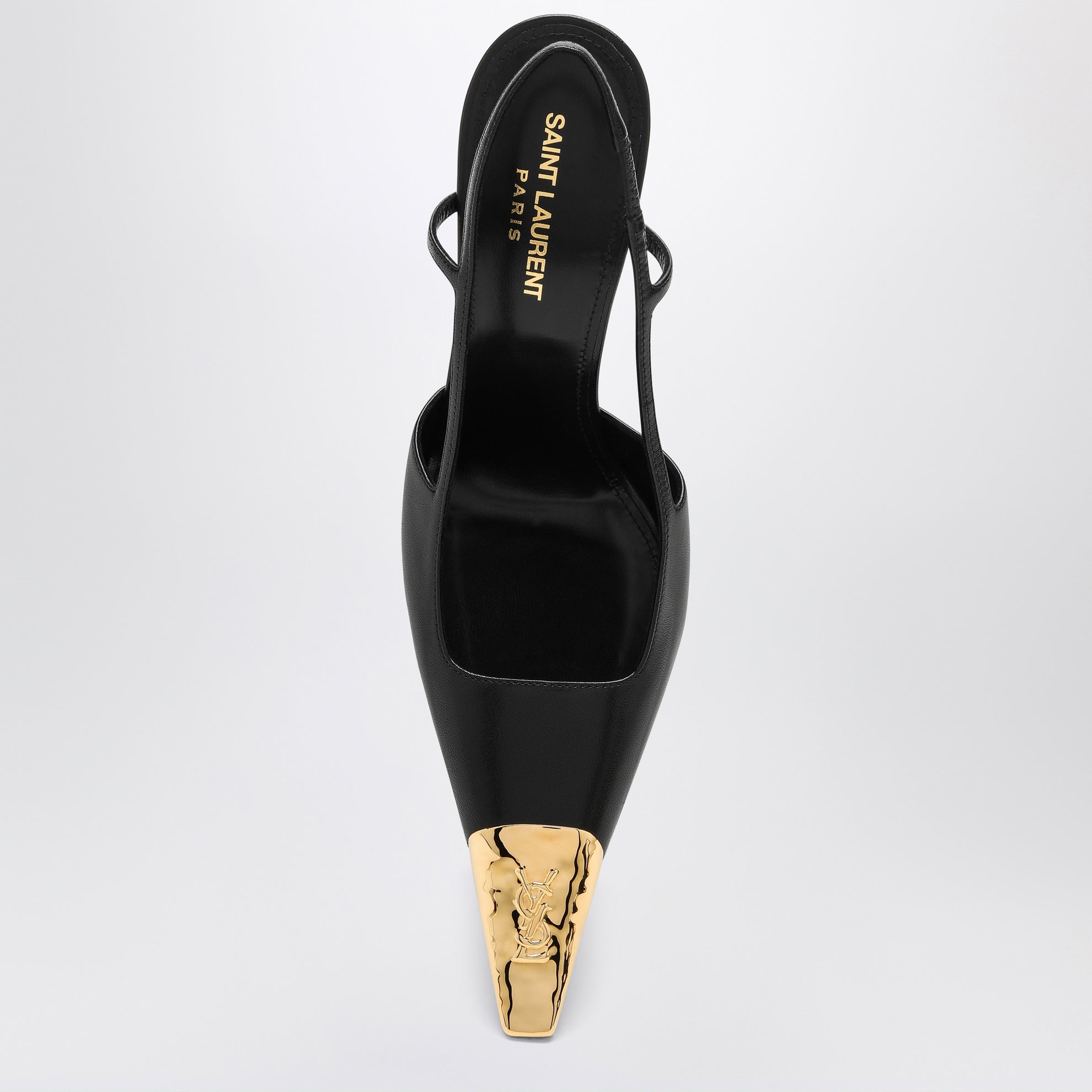 Jeanne Slingback-Pumps aus schwarzem Leder