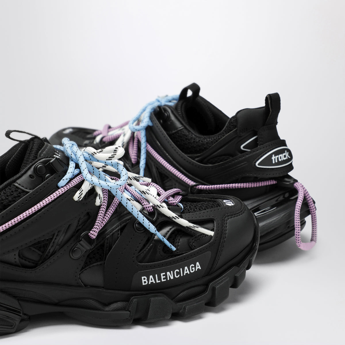 Black/pink/blue/beige Track Trail Laces sneakers