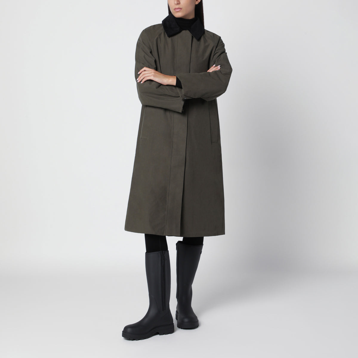 Cappotto Dawn color beluga in misto cotone