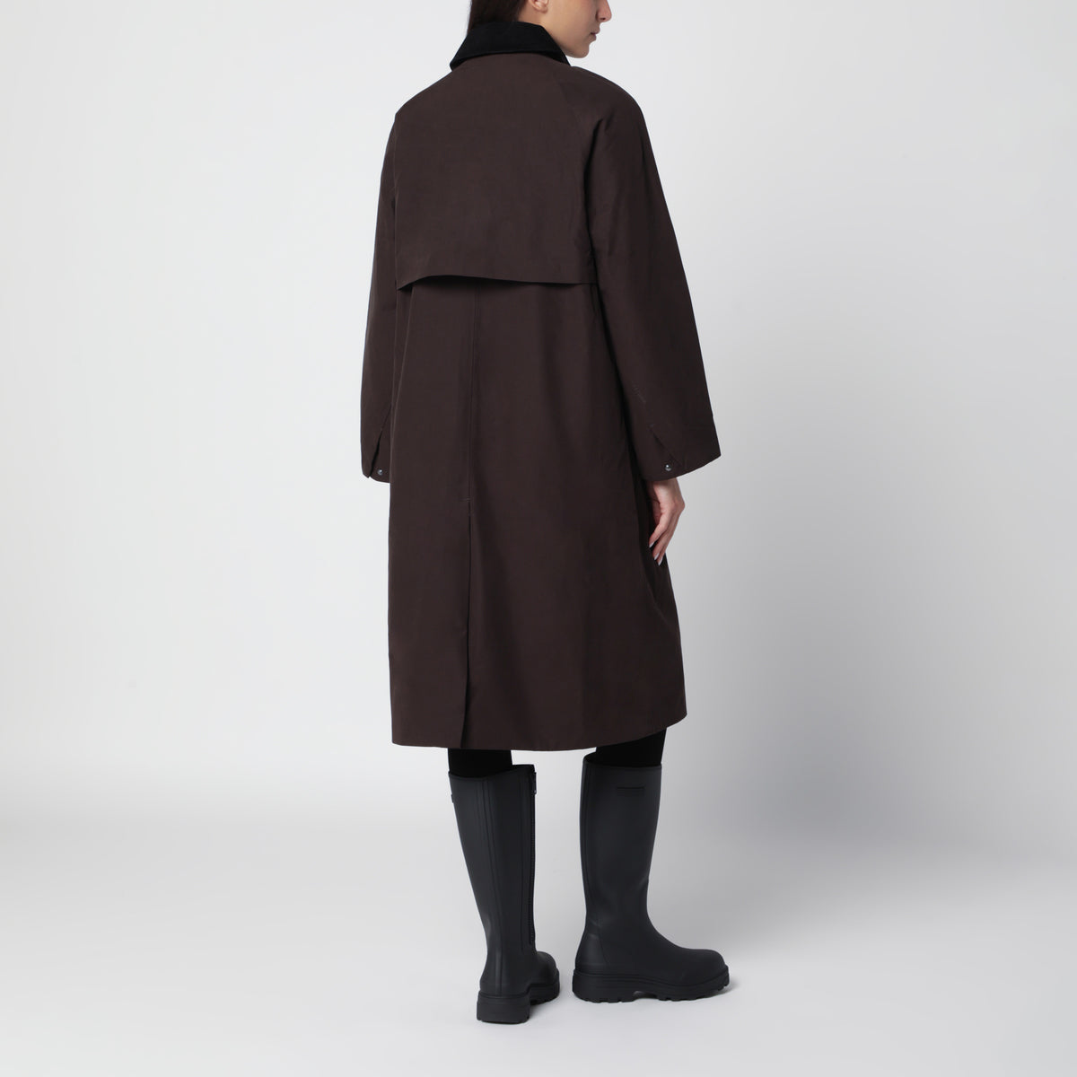 Manteau Dawn marron foncé en mélange de coton