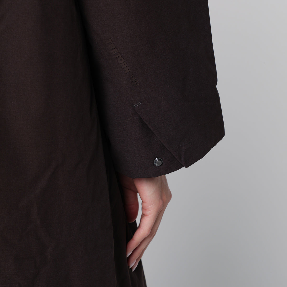 Manteau Dawn marron foncé en mélange de coton