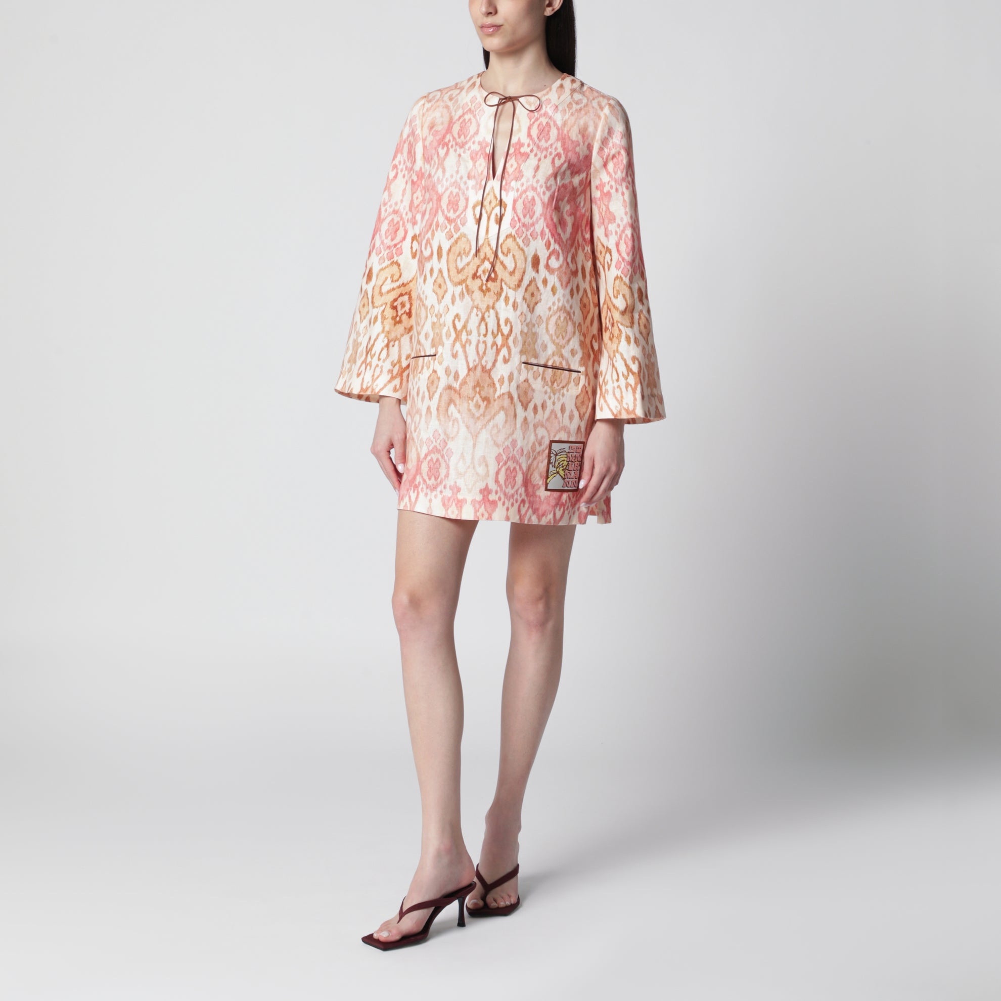 Mini robe tunique Aster rose