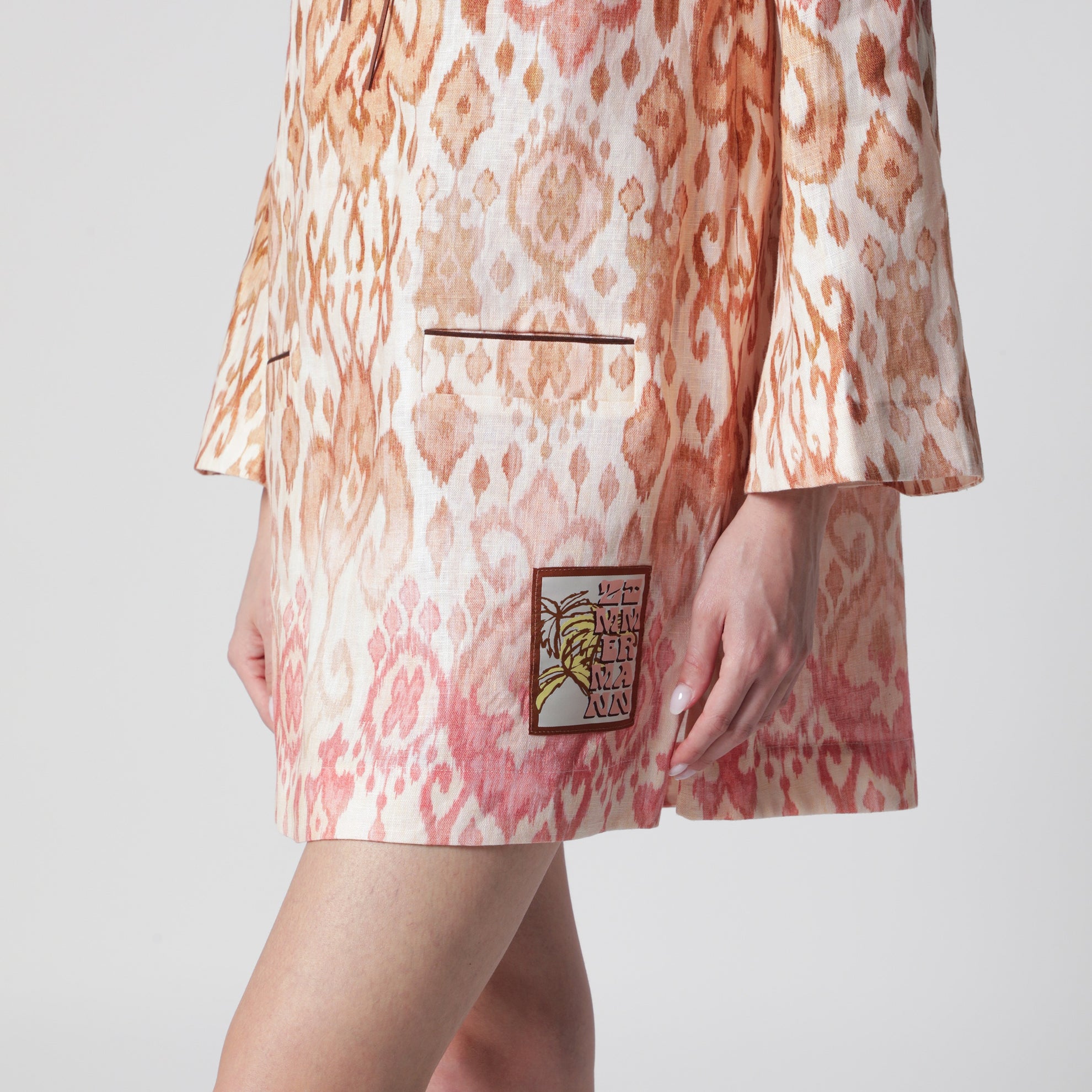 Mini robe tunique Aster rose